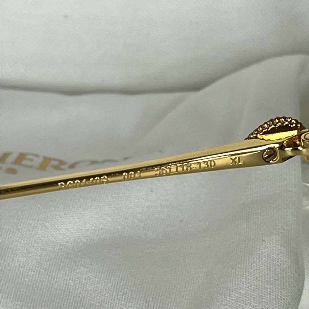 Boucheron NWT Embellished Cat Eye Sunglasses BC0140S 001 Black/Gold - Picture 12 of 12